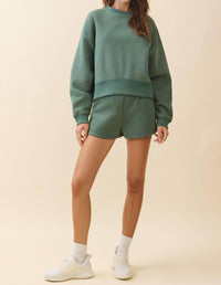 TCEC Dropped Shoulder Sweatshirt in pine - women's top - view 5