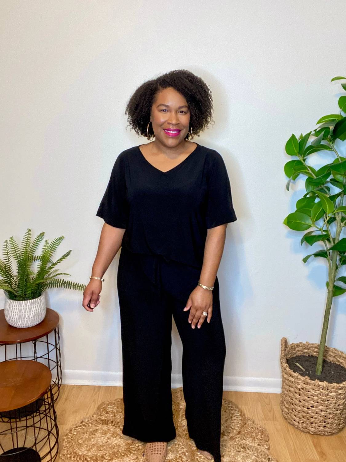 Dear Scarlett - V-neckline Tunic Top And Pant Travel Set