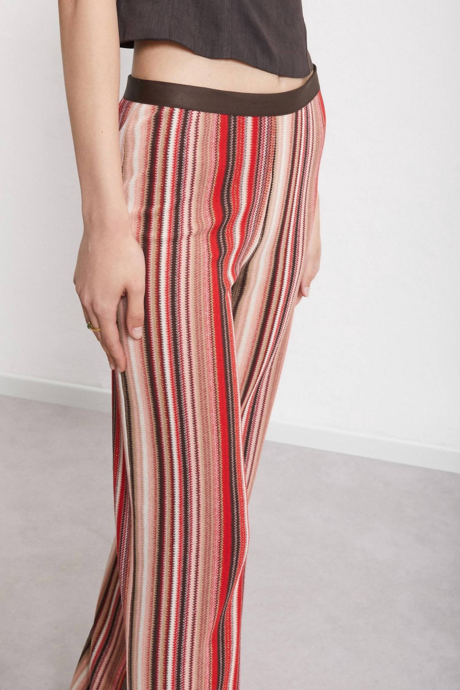 Ottod'Ame - Stripe Print Knit Pants