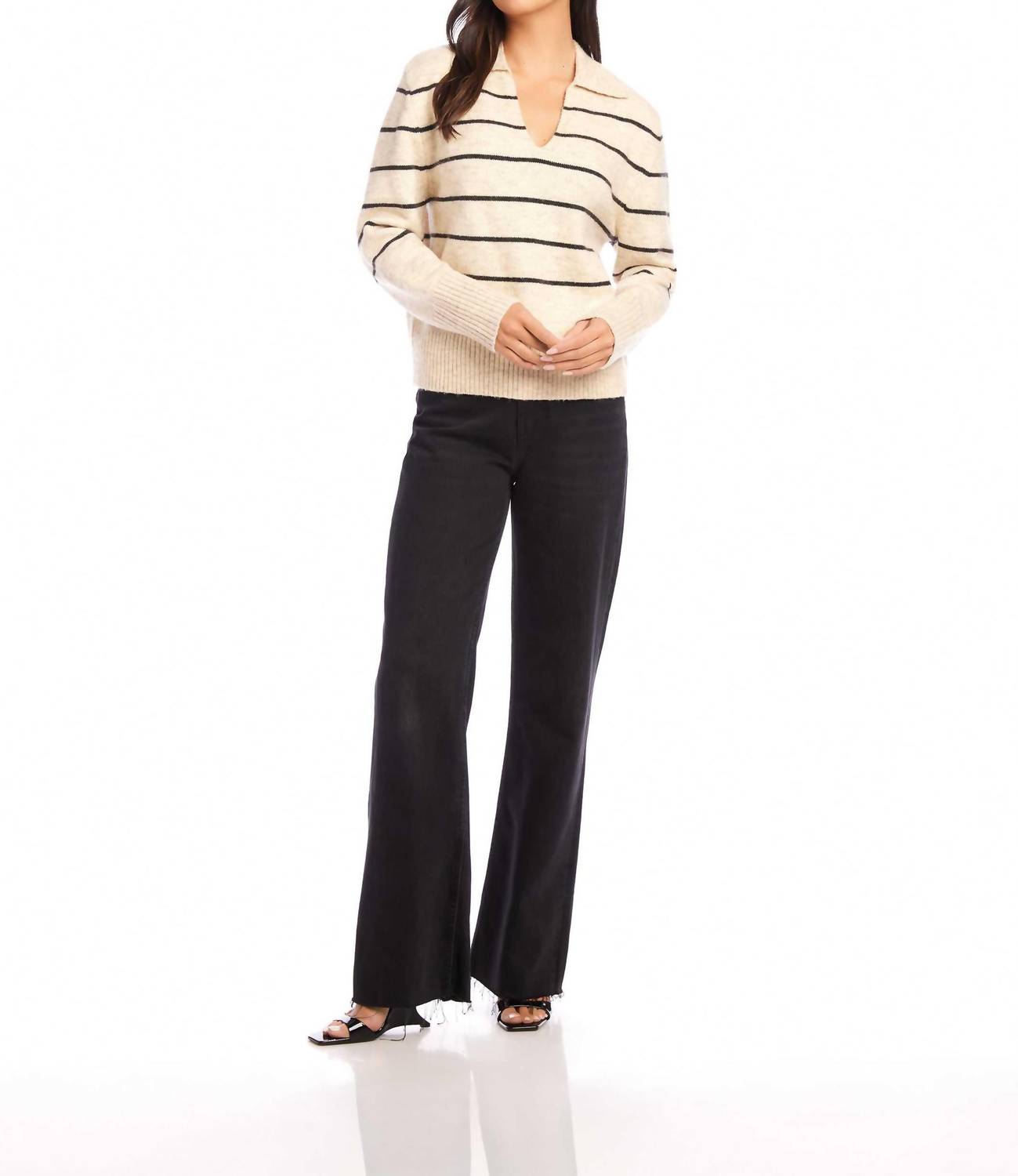 Fifteen Twenty - Lisa Stripe Long Sleeve Sweater