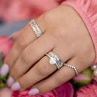 Starlette Women's Lila Band Ring in silver - women's jewelry - alternate view