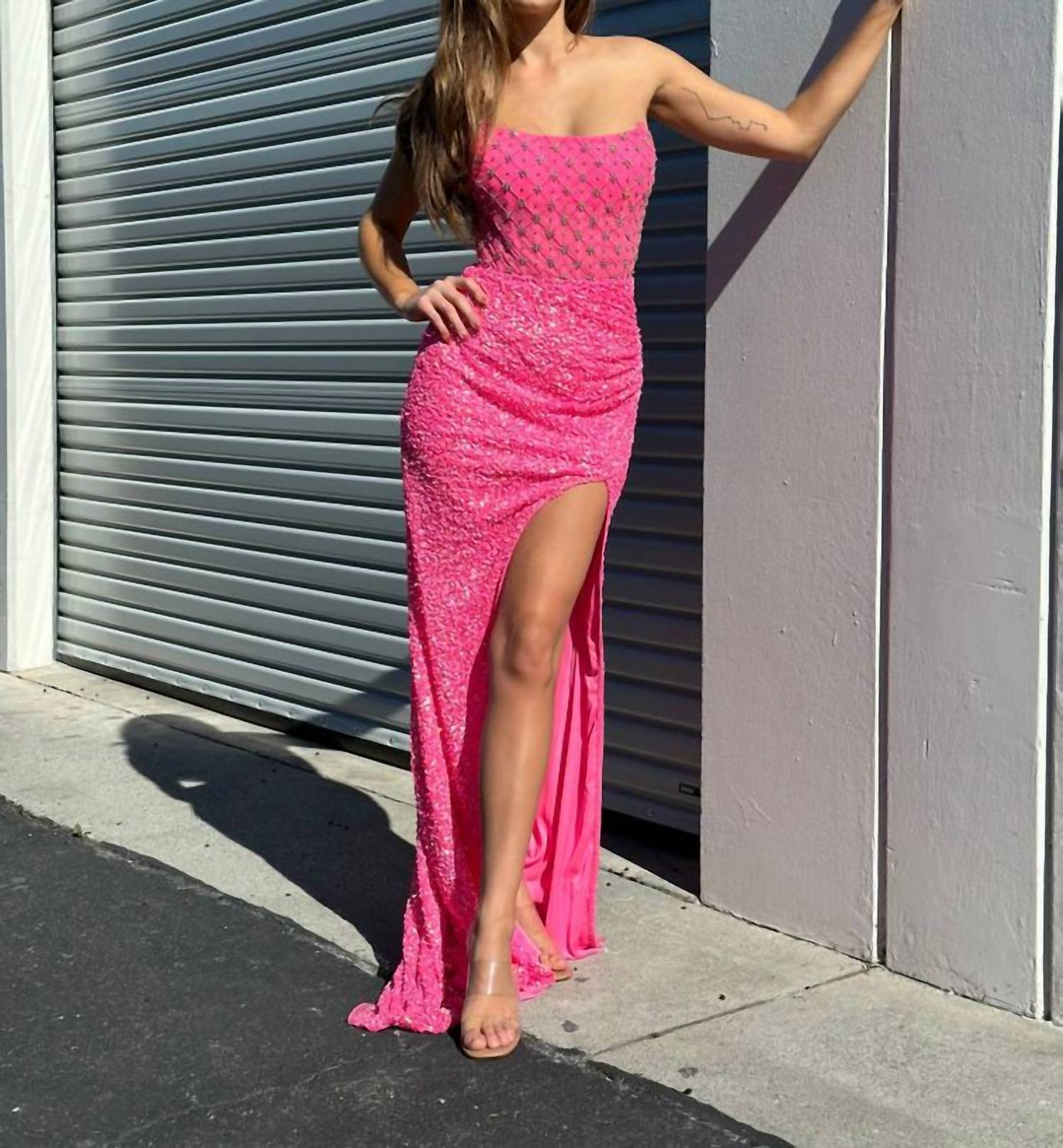 Aleta - Long Fitted Beaded Formal Prom Dress