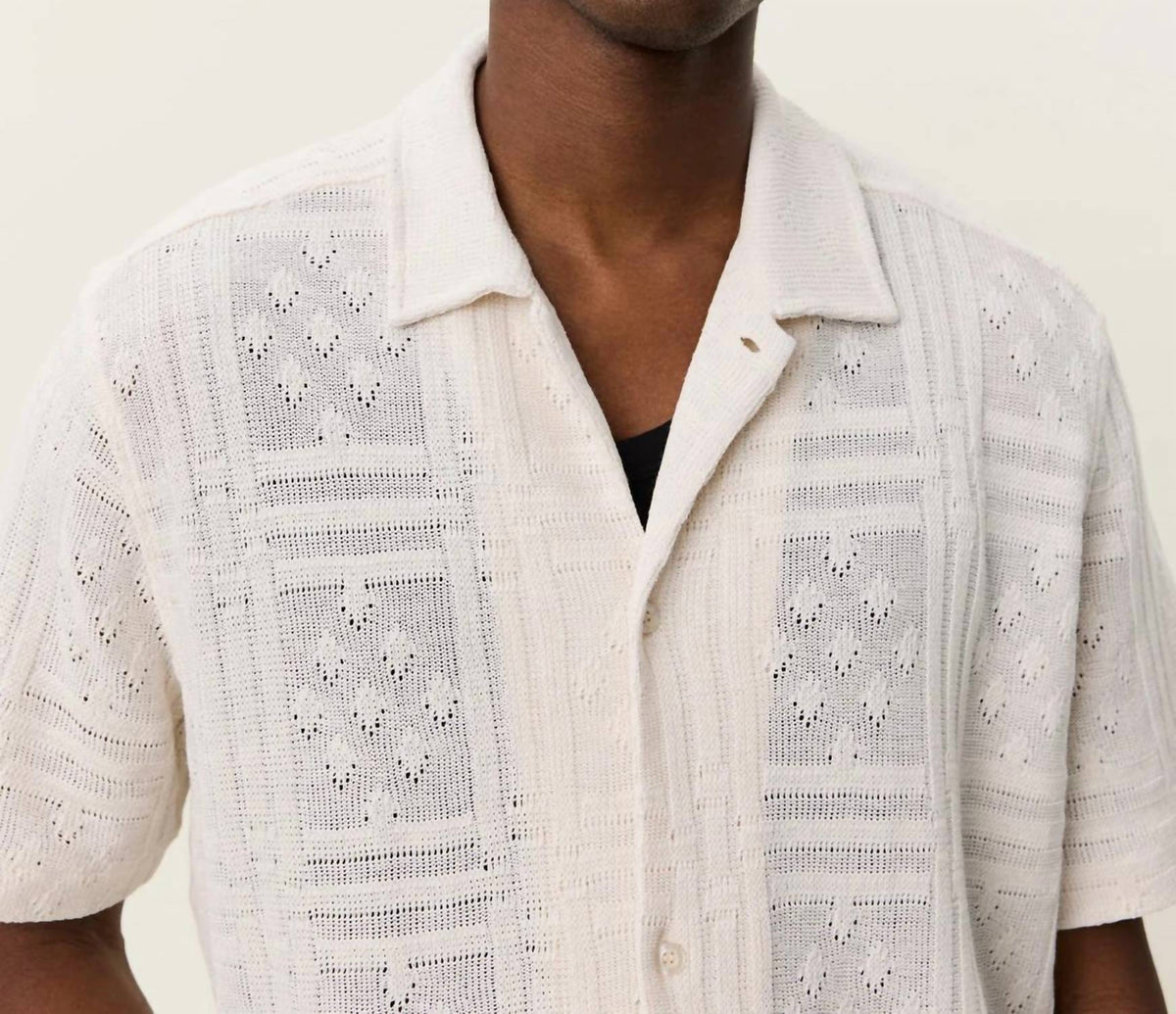 Les Deux - Hector Pointelle Short Sleeve Shirt