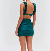 PatBo Piscina Stretch Mini Skirt in galapagos - women's skirt - detail view