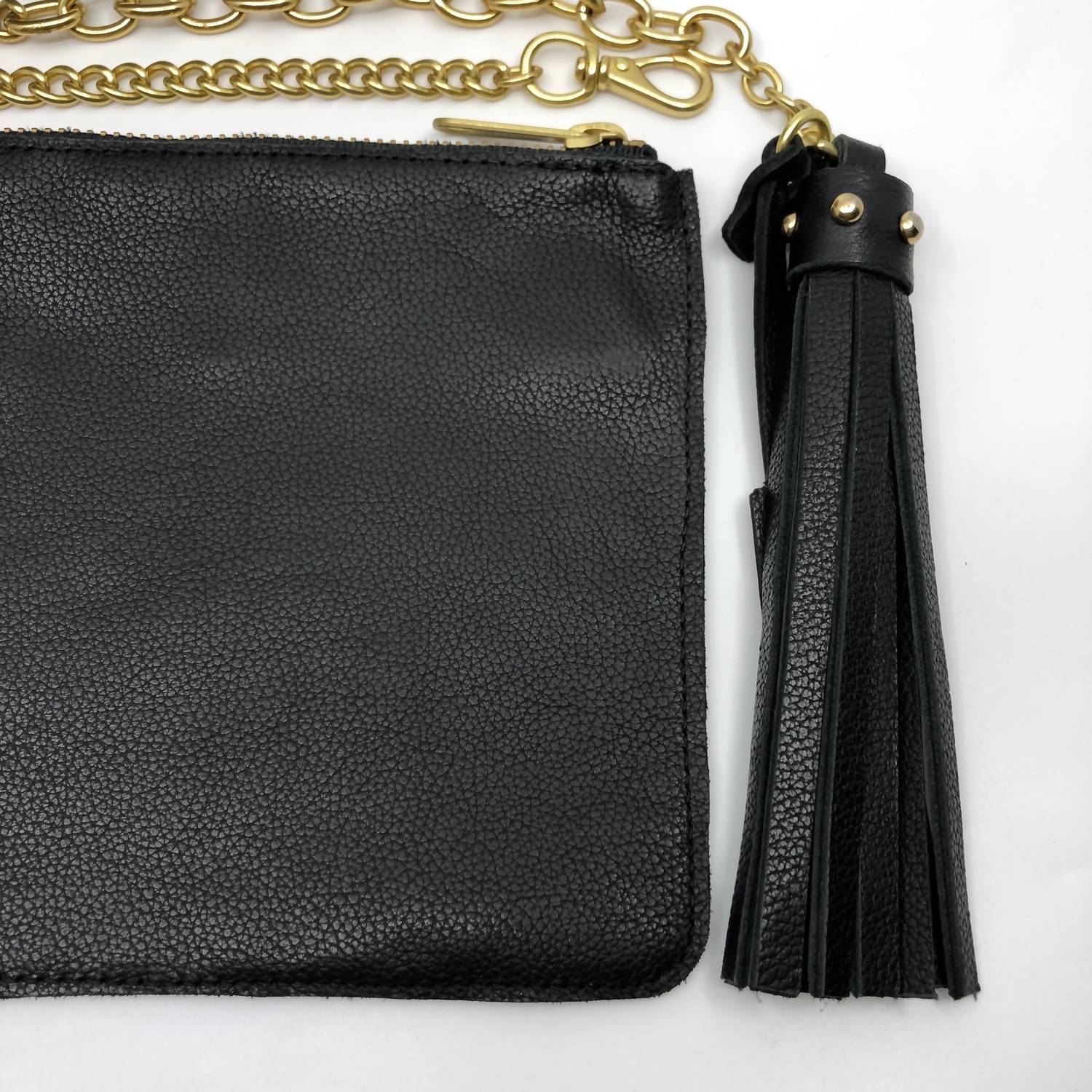Bijourocks - Natural Brass Tassel Belt And Pouch Bag