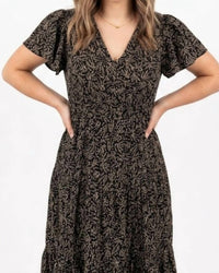 Wishlist - Abstract Floral Midi Dress