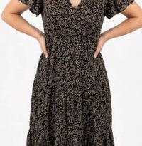 Wishlist - Abstract Floral Midi Dress