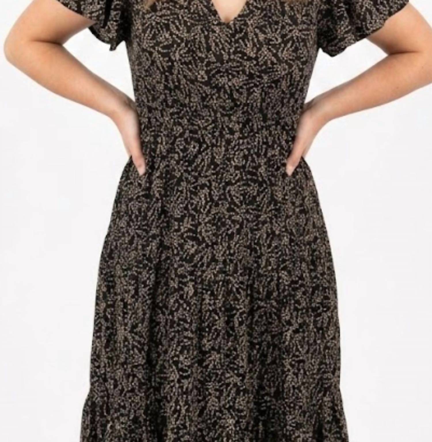 Wishlist - Abstract Floral Midi Dress