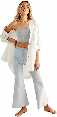 Free People - Youthquake Crop Flare Jeans
