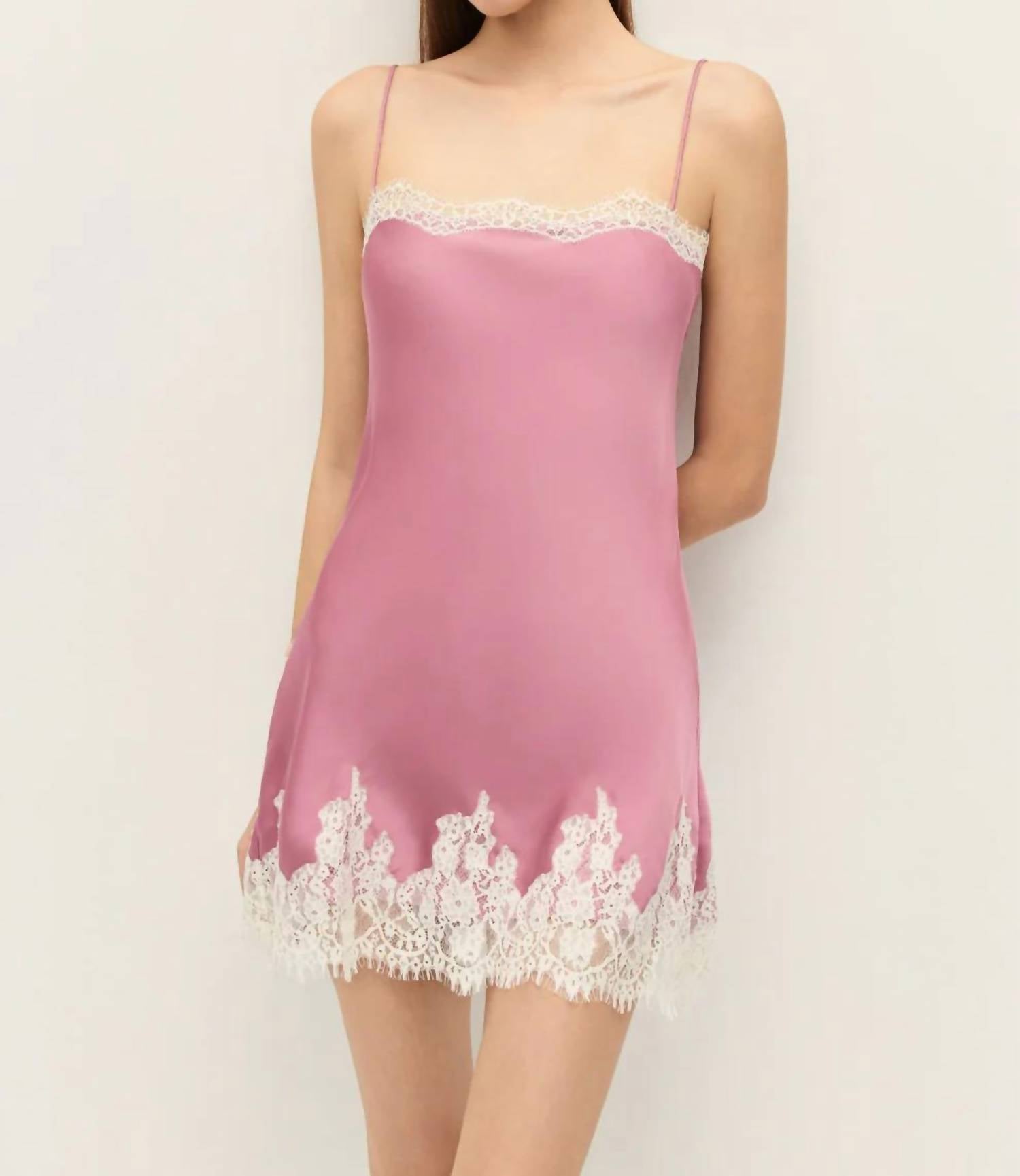 Elodie - Ellie Satin Lace Mini Dress