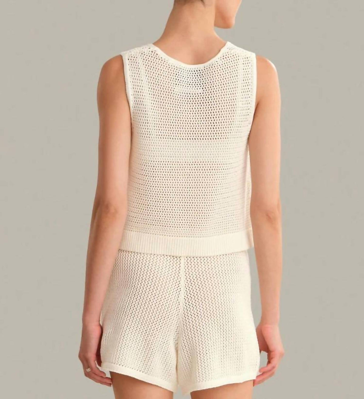 525 America - Rosa V-Neck Pointelle Mesh Tank