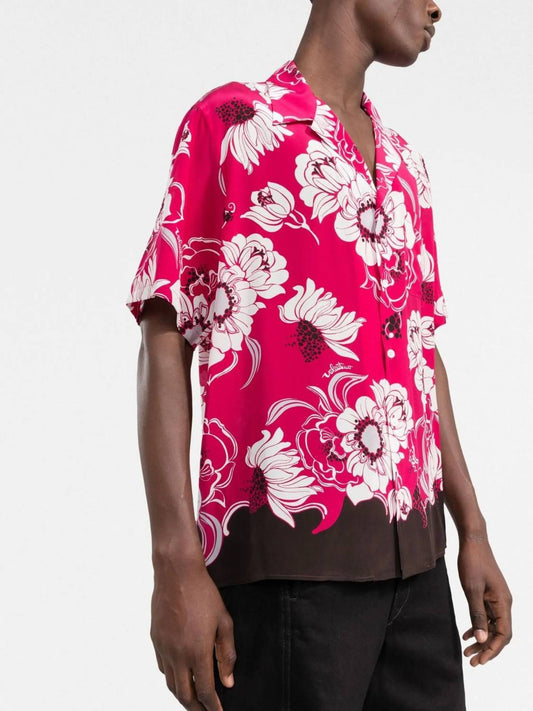 Valentino - Floral Print Short Sleeved Shirt