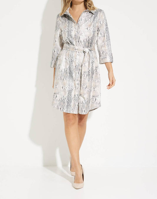 SNAKE PRINT SHIRT DRESS