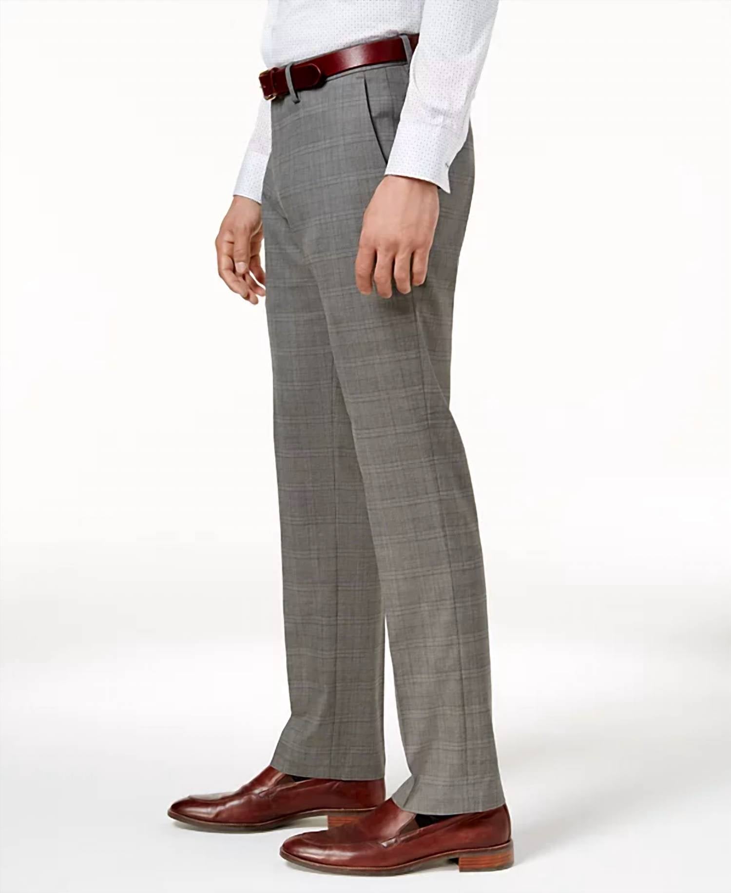 Kenneth Cole Reaction - Stretch Fit Plaid Dress Pants