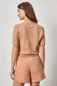 Lilla P - Open Stitch V-neck Cardigan