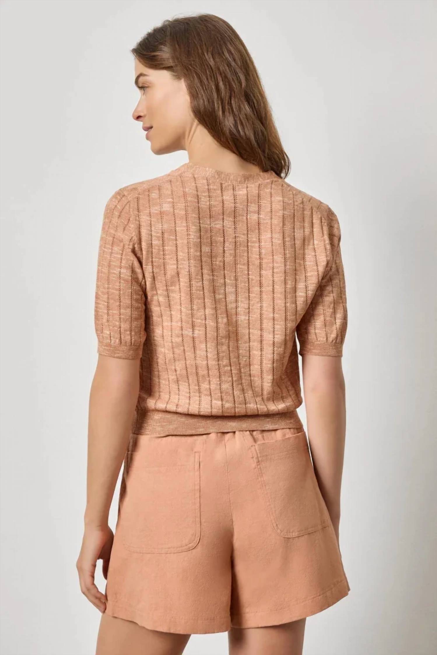 Lilla P - Open Stitch V-neck Cardigan