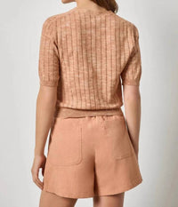 Lilla P - Open Stitch V-neck Cardigan