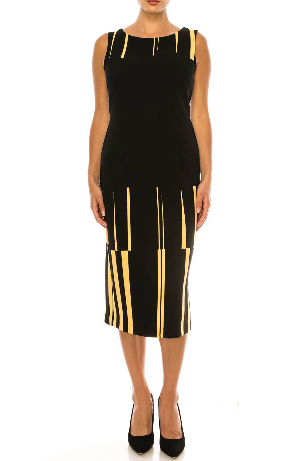 Maya Brooke - Abstract Lined Contrast Jacket Dress