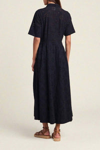 TROVATA Aster Dress in black handkerchief - women's dress - alternate view