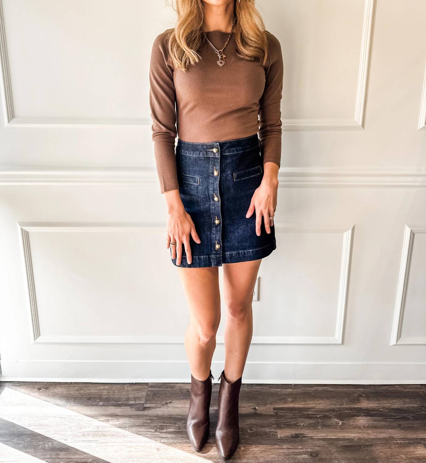Habitual - Mercer Studded Denim Skirt