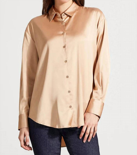 Tribal - Flowy Satin Button Shirt
