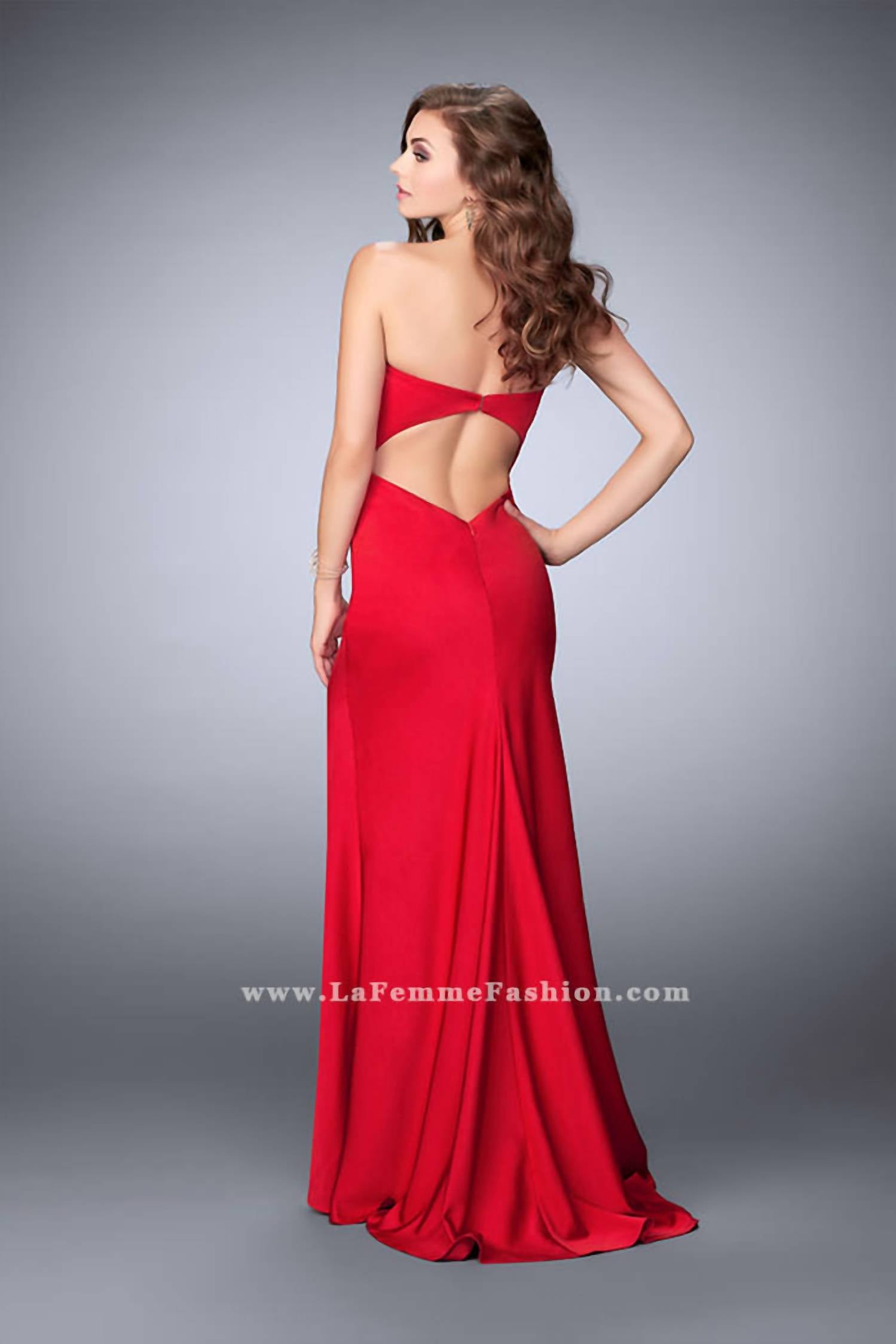 La Femme - Strapless Jersey Dress