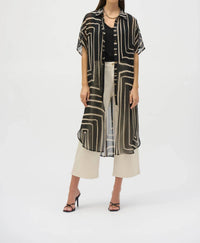 Joseph Ribkoff - Geometric Sheer Chiffon Blouse