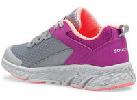 SAUCONY Kid's Wind Sneakers in purple grey - kids' sneaker - detail view