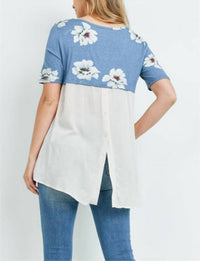 Potter'S Pot - Floral Button Back Blouse