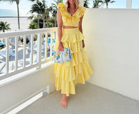 The Vintage Shop - Amalfi Crop Top And Skirt Set