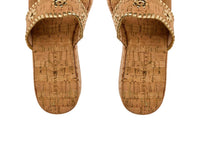 Jack Rogers Women's Mid-wedge Sandals in cork gold - women's sandal - detail view