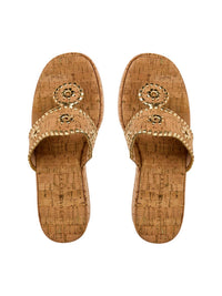Jack Rogers Women's Mid-wedge Sandals in cork gold - women's sandal - alternate view