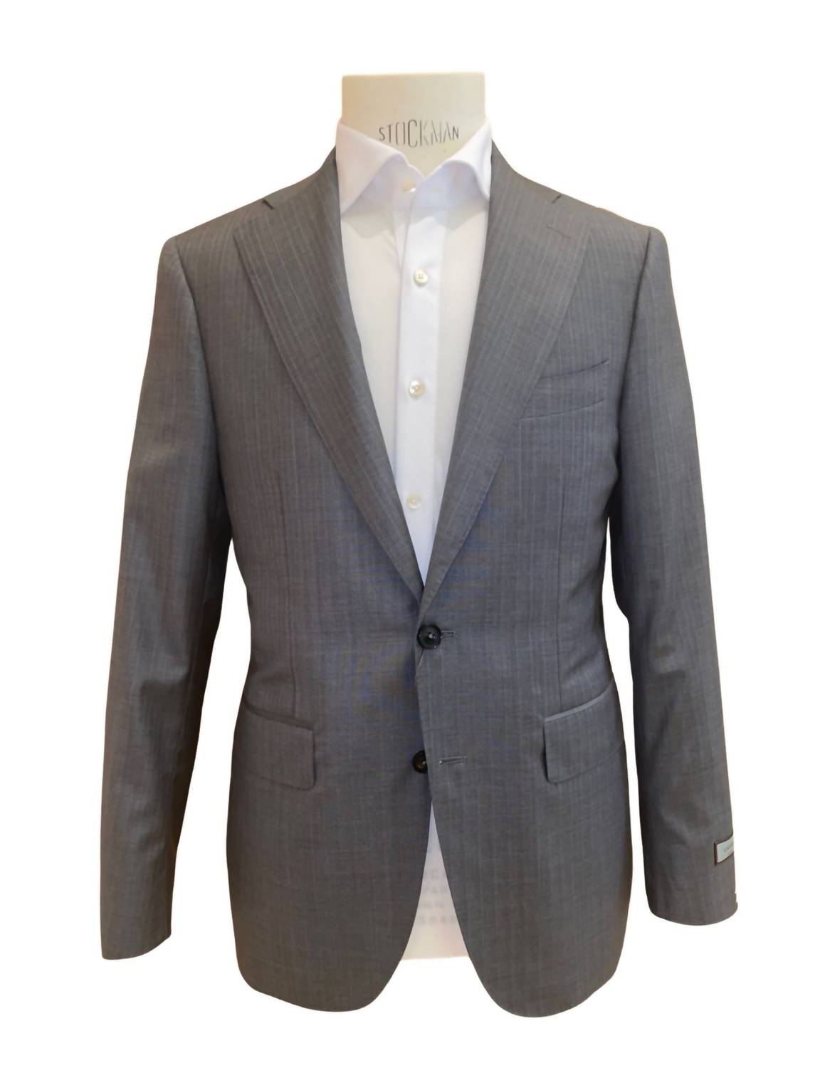CANALI Men's Herringbone Suit in grey - men's jacket