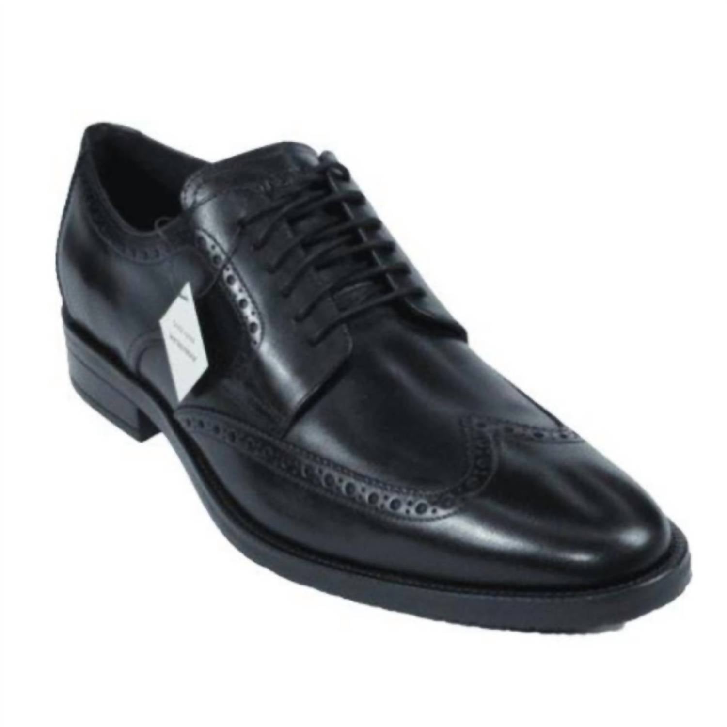 COLE HAAN Mens Leather Lace Wing Oxford Grand 360 Shoes in black - men's shoe