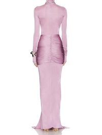 Helsa - Slinky Jersey Sarong Maxi Dress