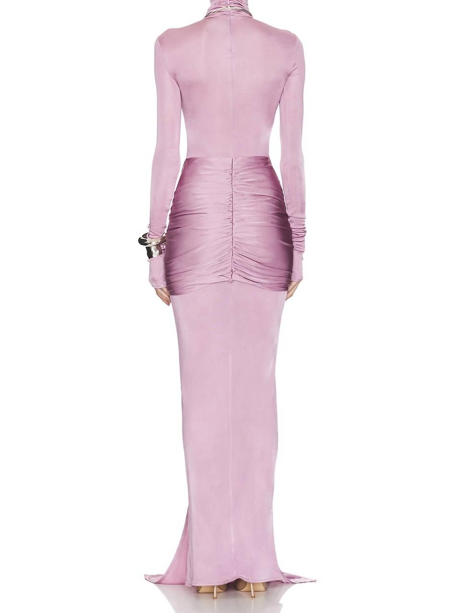 Helsa - Slinky Jersey Sarong Maxi Dress
