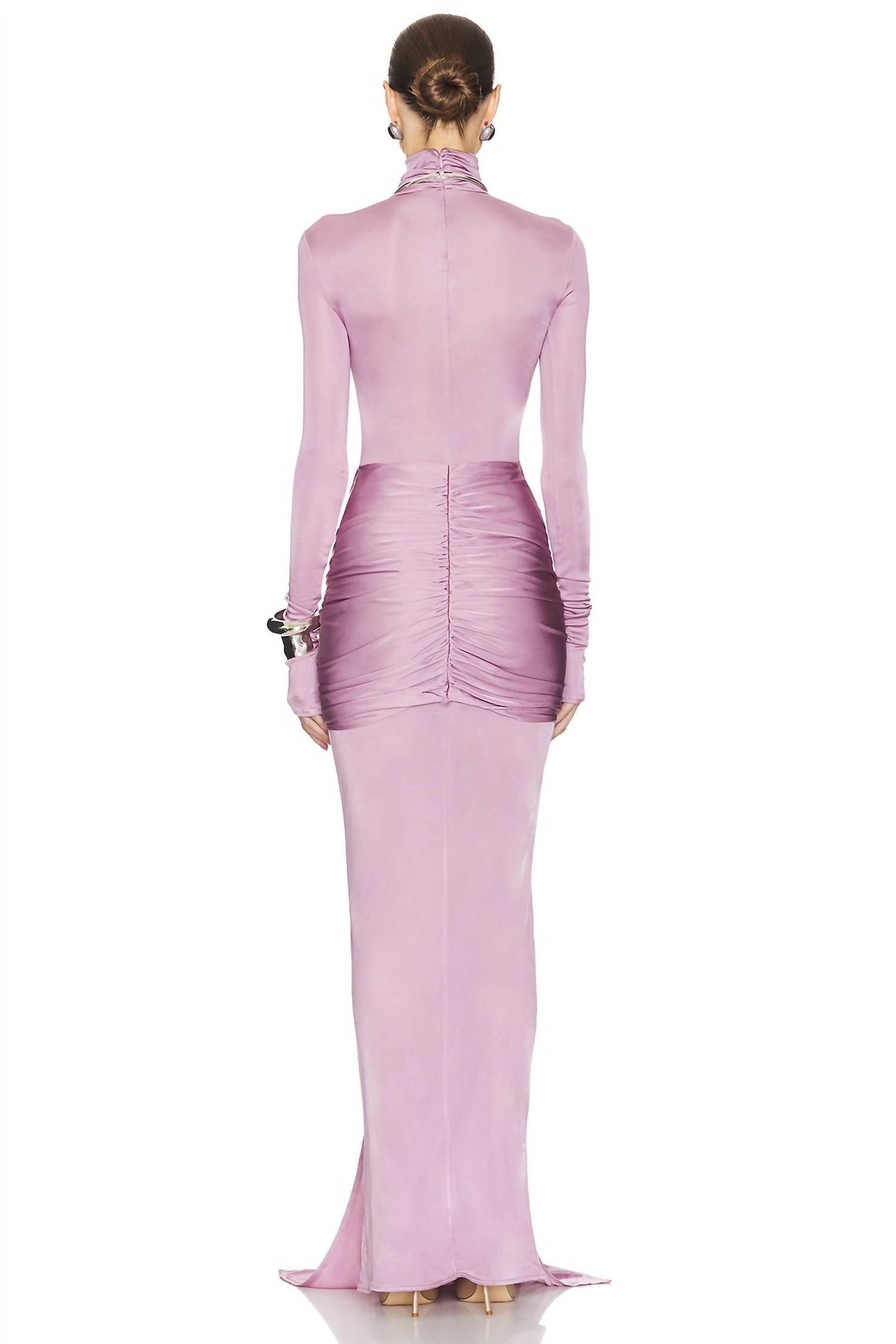 Helsa - Slinky Jersey Sarong Maxi Dress
