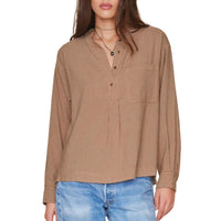 XIRENA Women's Makenzie Top in fawn stripe - women's long sleeve top
