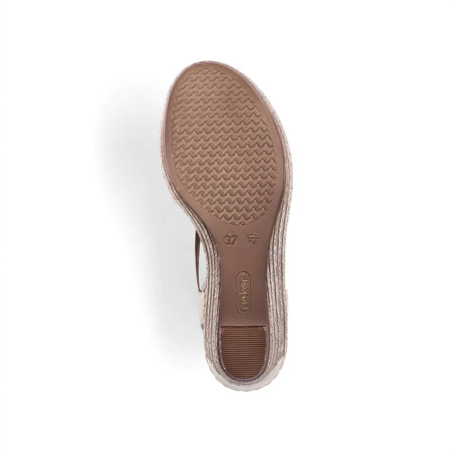 RIEKER Women's Fanni H6 Wedge Sandal in beige - women's shoe - view 5