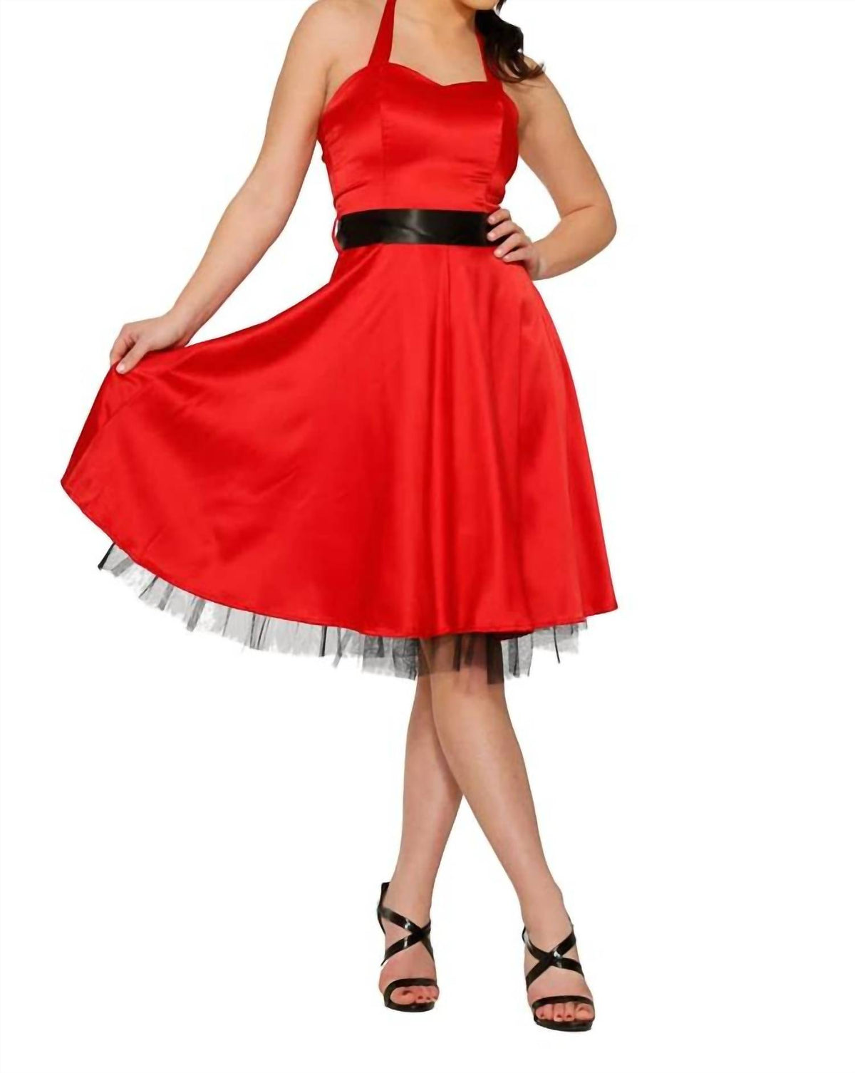 Orchid Bloom - Satin Swing Dress