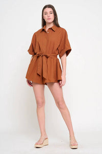 Meet Me In Santorini - Ridge Dolman Short Sleeves Romper