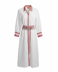 La Plage - Women's Kate Fitted Shirt Maxi Dress