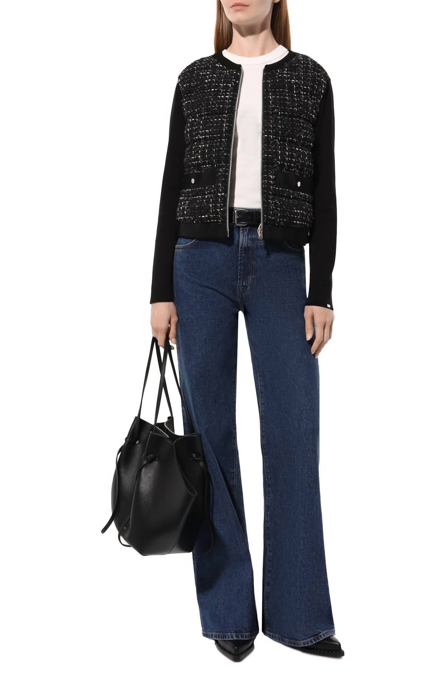 Herno - Chanel Maglia Tessuto Con Piuma Jacket