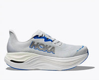 Hoka Men's Skyward X Shoe in cosmic grey silver - men's shoe - detail view