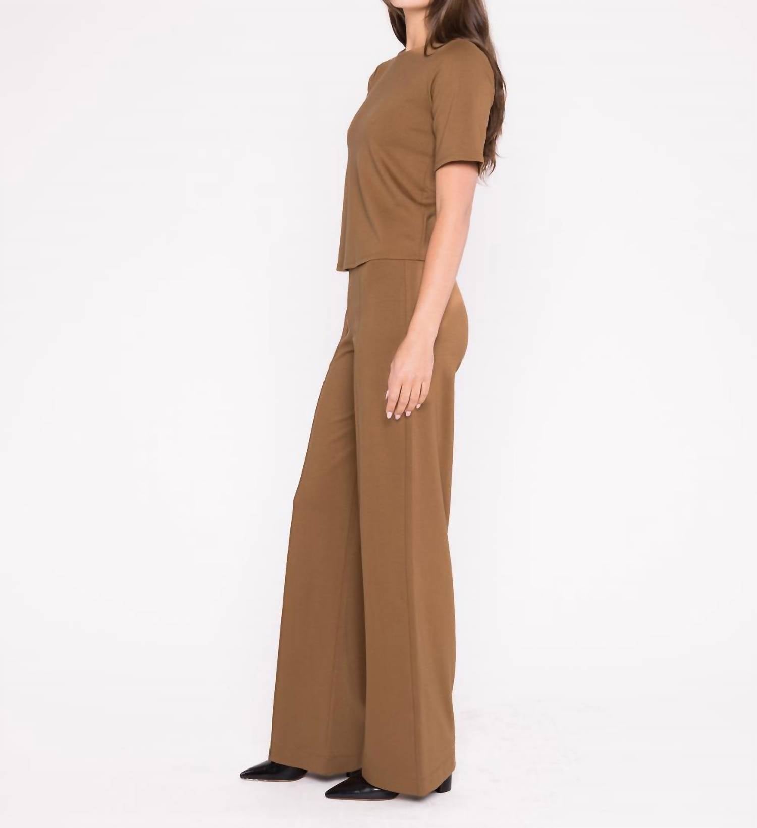 Ripley Rader - Ponte Knit Short Sleeve Extended Top