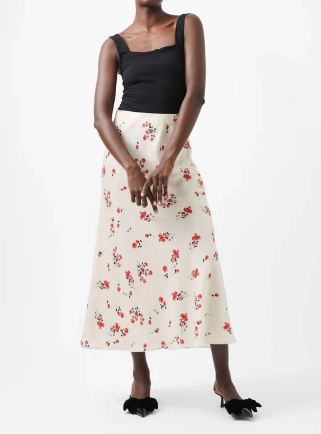 French Connection - Floramour Ennis Satin Maxi Skirt