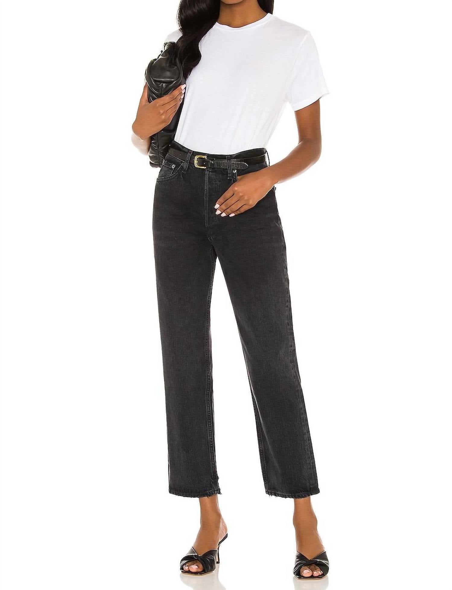 Agolde - Lana Crop Mid Rise Vintage Straight Jeans