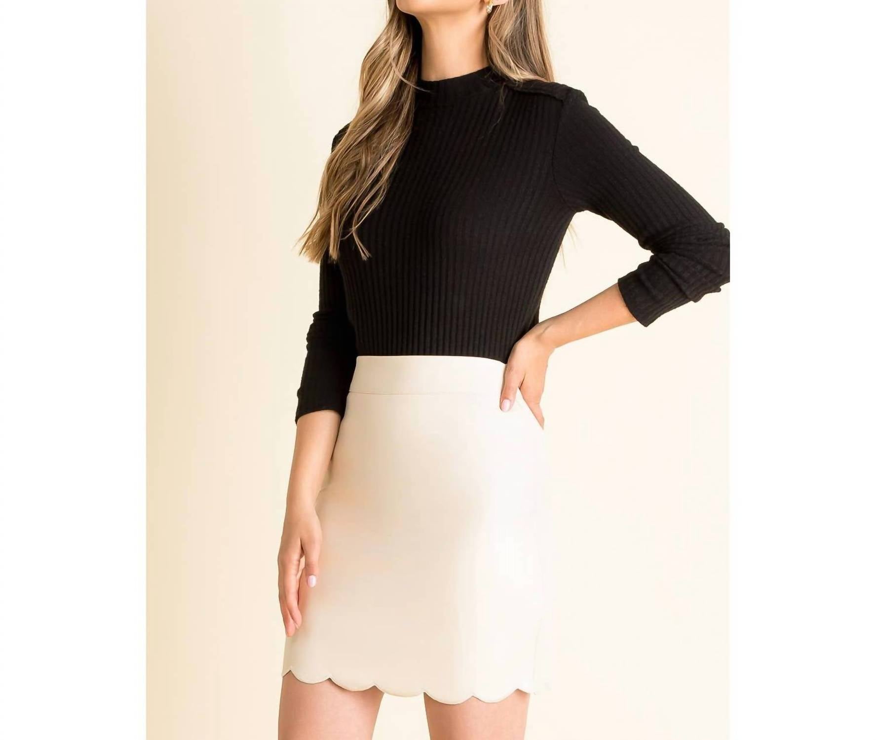 Thml - Leather Scallop Skirt