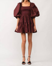 Sofie The Label - Smocked Puffed Sleeve Mini Dress