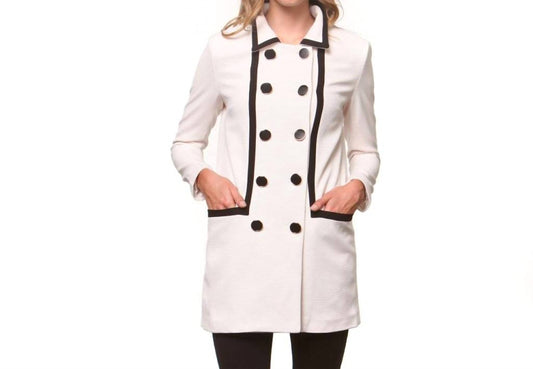 Lucy Paris - Double Breasted Textured Trench Coat